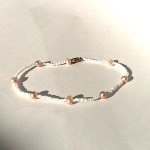 Genuine fresh water pearl anklet !